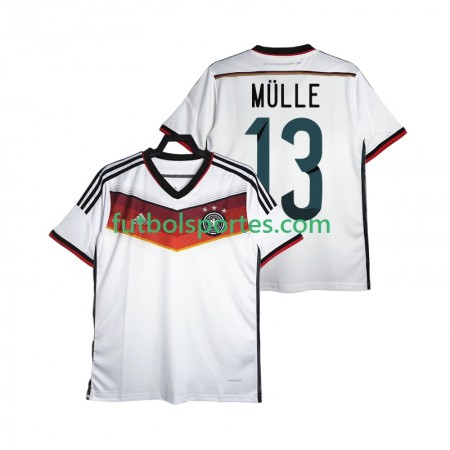 Camiseta Alemania MULLER 13 2014 Retro Primera Equipación